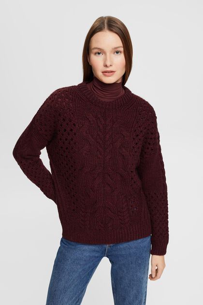 Pullover mit Zopf-Muster