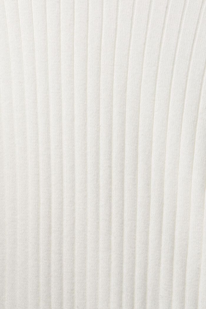 Gerippter Kurzarm-Pullover, OFF WHITE, detail image number 5