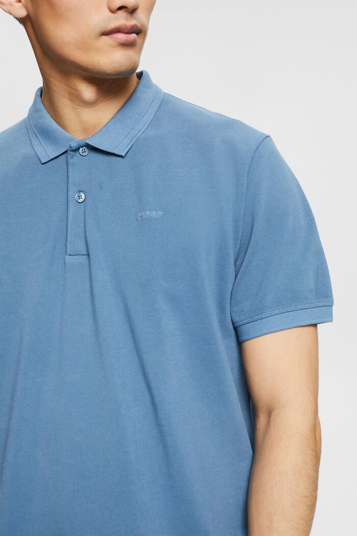Polo-Shirt aus 100% Organic Cotton, BLUE, detail image number 1