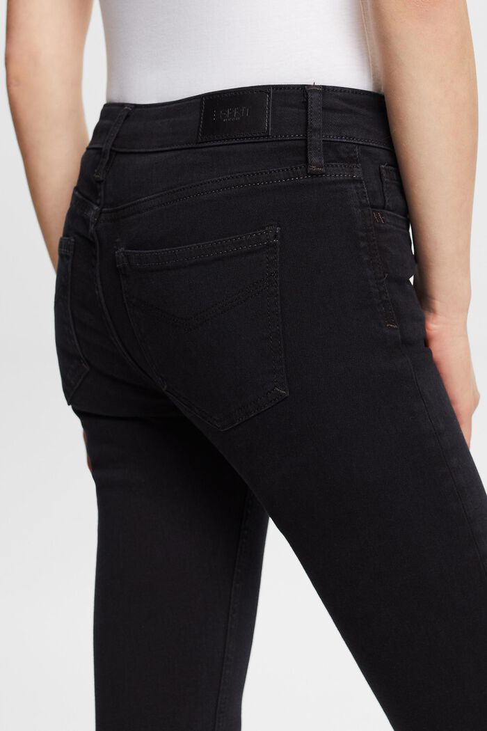 Skinny Jeans mit mittlerer Bundhöhe, BLACK DARK WASHED, detail image number 5