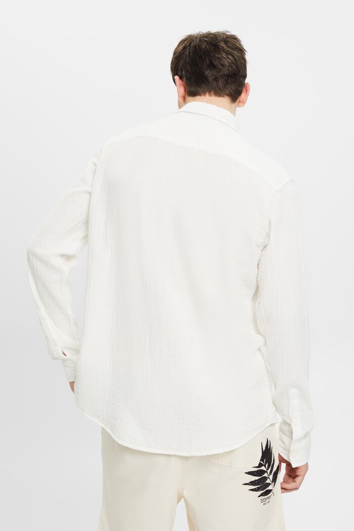 Musselinhemd aus nachhaltiger Baumwolle, OFF WHITE, detail image number 3