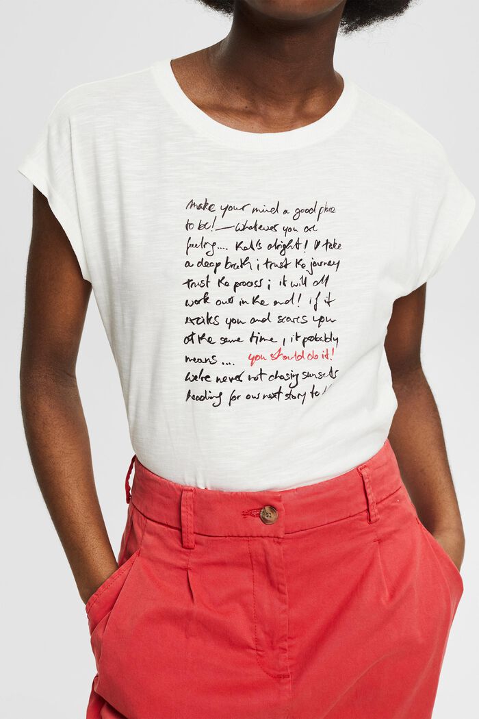 Print-Shirt mit Organic Cotton, OFF WHITE, detail image number 2