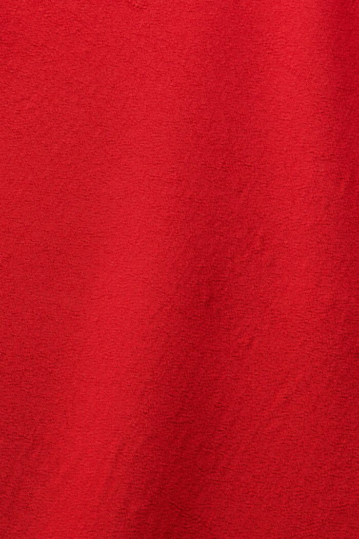Robe longueur midi en crêpe à manches 3/4, DARK RED, detail image number 5