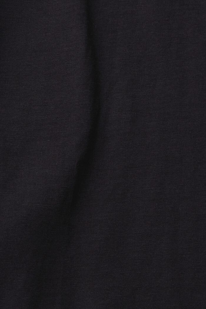 T-Shirt mit Print auf Brusthöhe, BLACK, detail image number 5