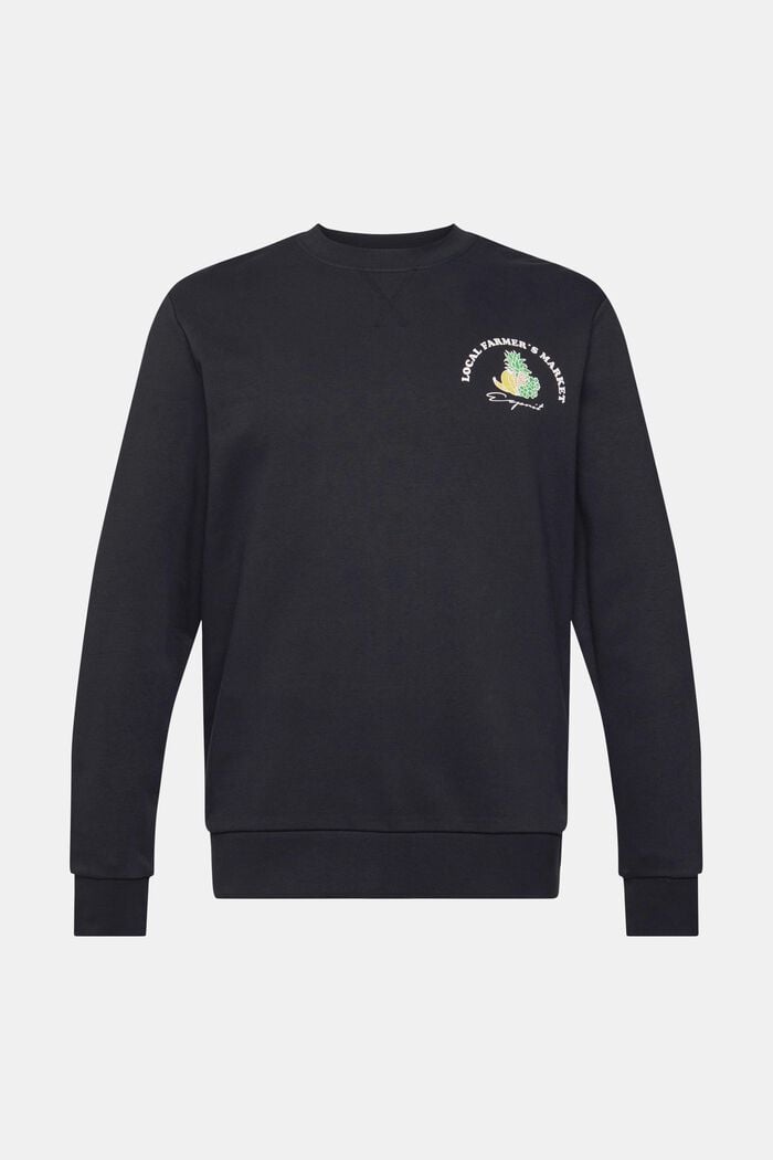 Sweatshirt mit Chest-Print, BLACK, detail image number 5