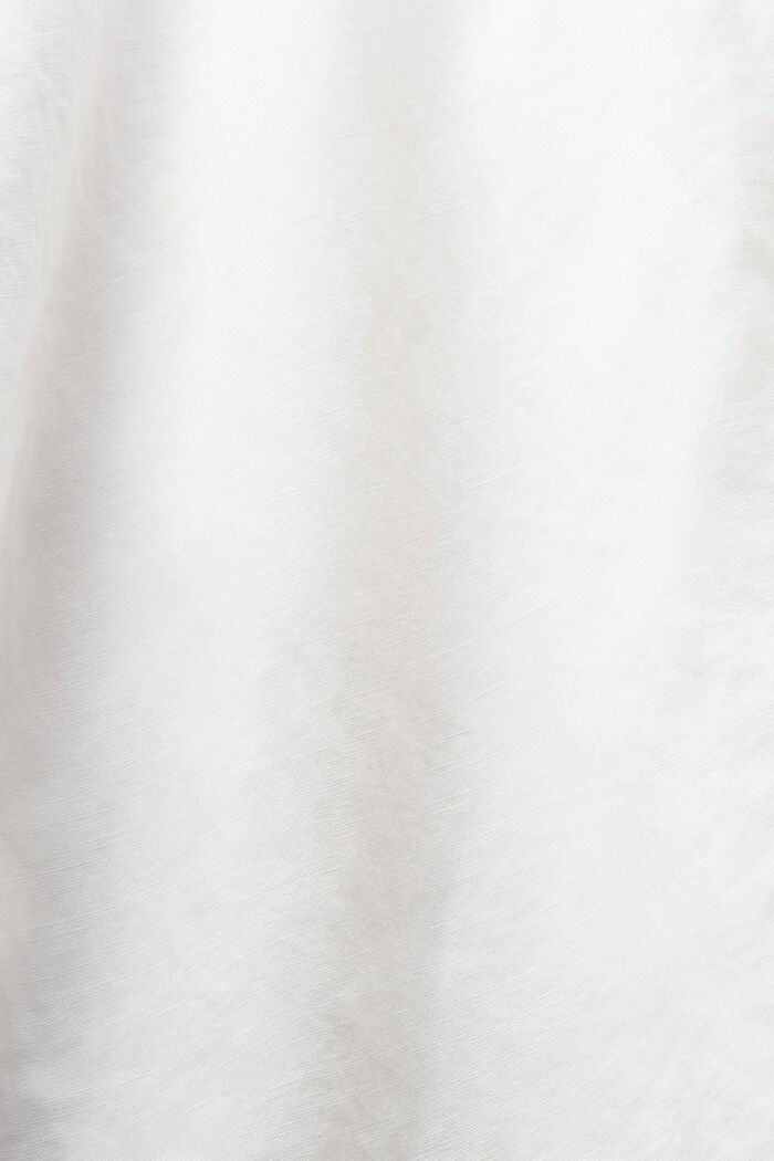Hemdkleid aus Baumwolle-Leinen-Mix mit Gürtel, OFF WHITE, detail image number 4