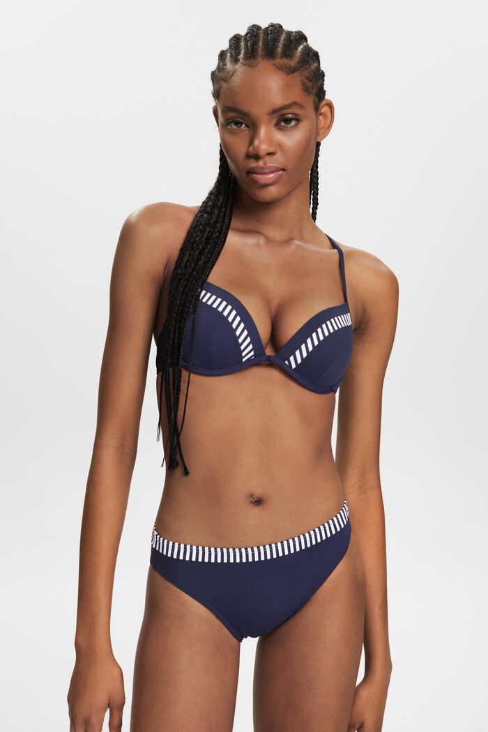 Bas de bikini taille mi-haute, NAVY, detail image number 0