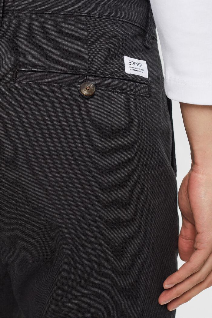 Pantalon chino gratté à jambes slim, ANTHRACITE, detail image number 4