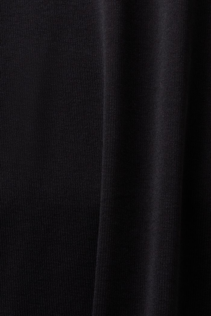 Jersey-T-Shirt mit Stehkragen, BLACK, detail image number 4