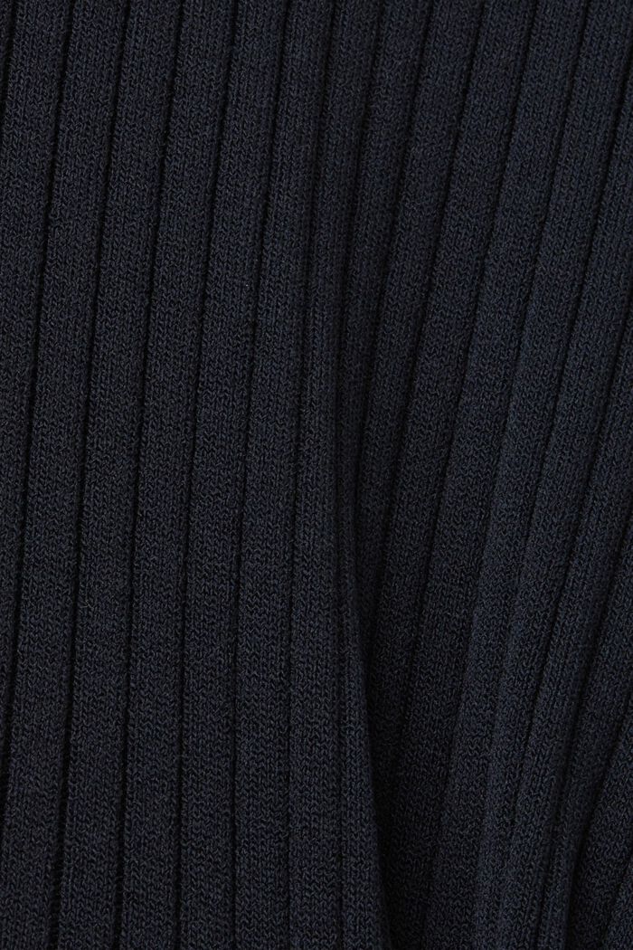 Robe portefeuille plissée à manches longues, BLACK, detail image number 5