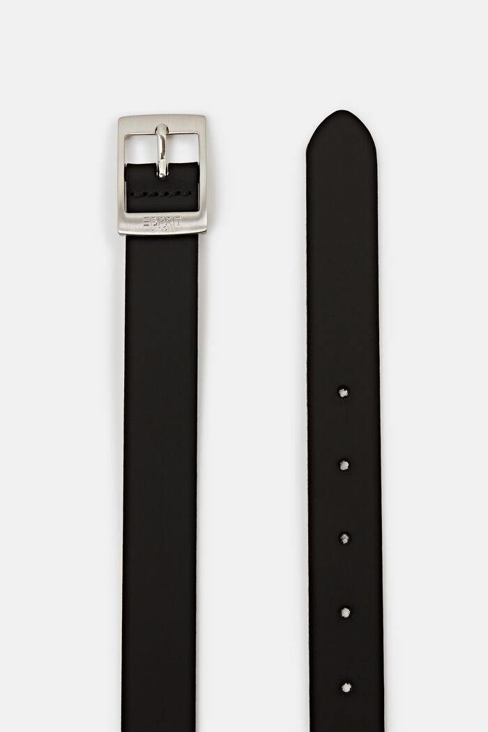 Belts leather, BLACK, detail image number 1