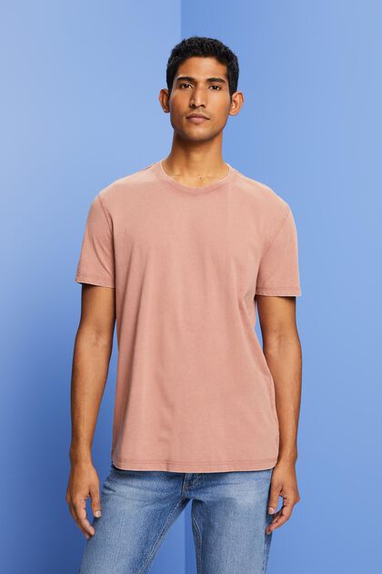 T-shirt en jersey teint en pièce, 100 % coton