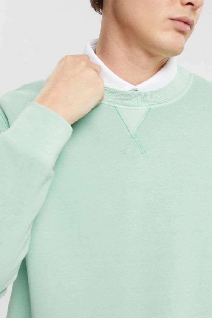 Unifarbenes Sweatshirt im Regular Fit, LIGHT AQUA GREEN, detail image number 0