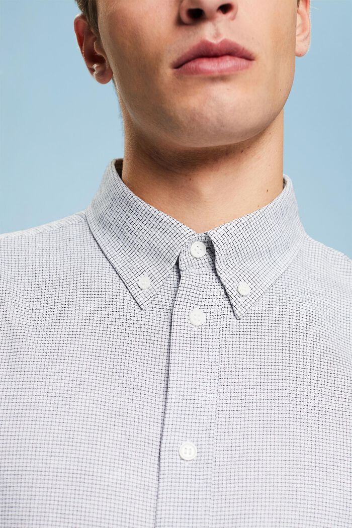 Chemise à petits carreaux en coton de coupe Regular Fit, WHITE, detail image number 3