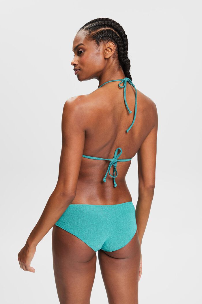 Bas de bikini bicolore, AQUA GREEN, detail image number 2