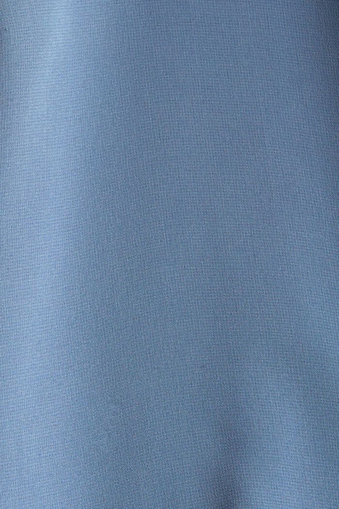 En matière recyclée : jupe longueur midi en crêpe, GREY BLUE, detail image number 4