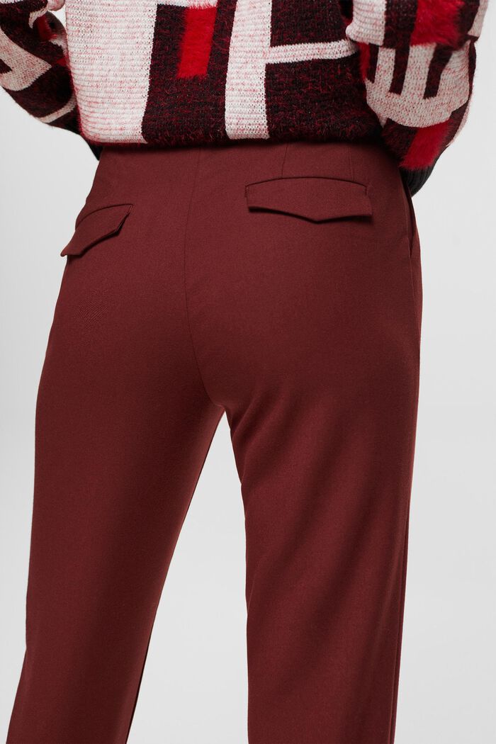 Pantalon à jambes fuselées, BORDEAUX RED, detail image number 4