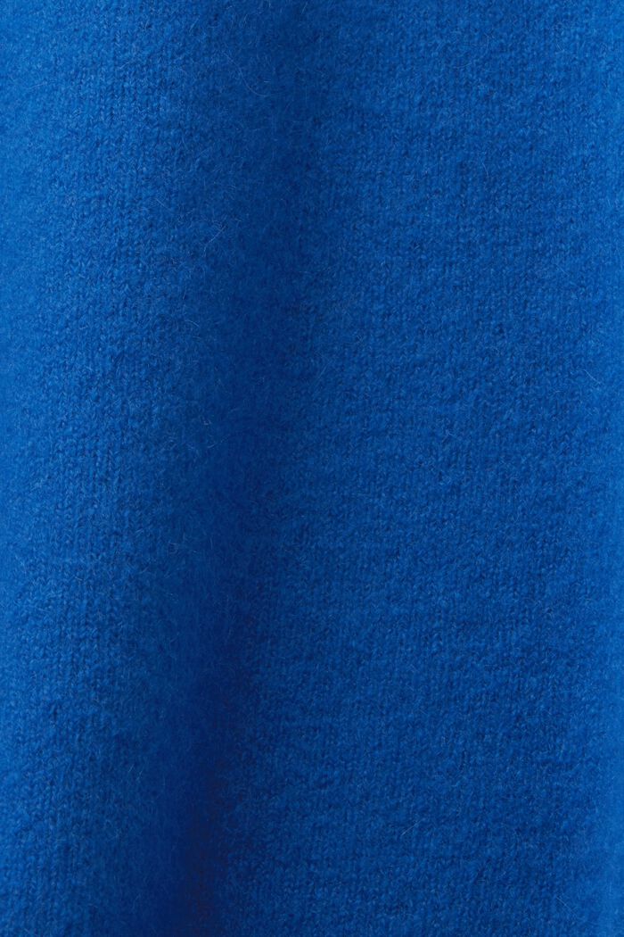 Pull-over en laine à col ras-du-cou, BRIGHT BLUE, detail image number 5