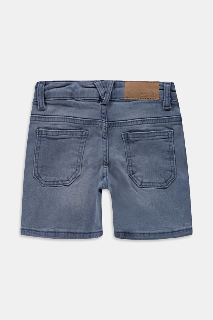 Short en jean à taille ajustable, BLUE BLEACHED, detail image number 1