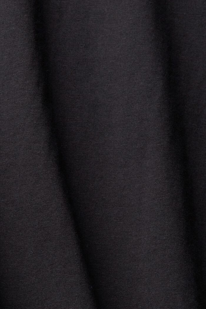 Jersey-T-Shirt mit Frontprint, BLACK, detail image number 1