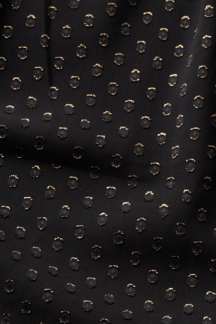 Bluse mit V-Ausschnitt und goldenem Glitter-Effekt, BLACK, detail image number 5