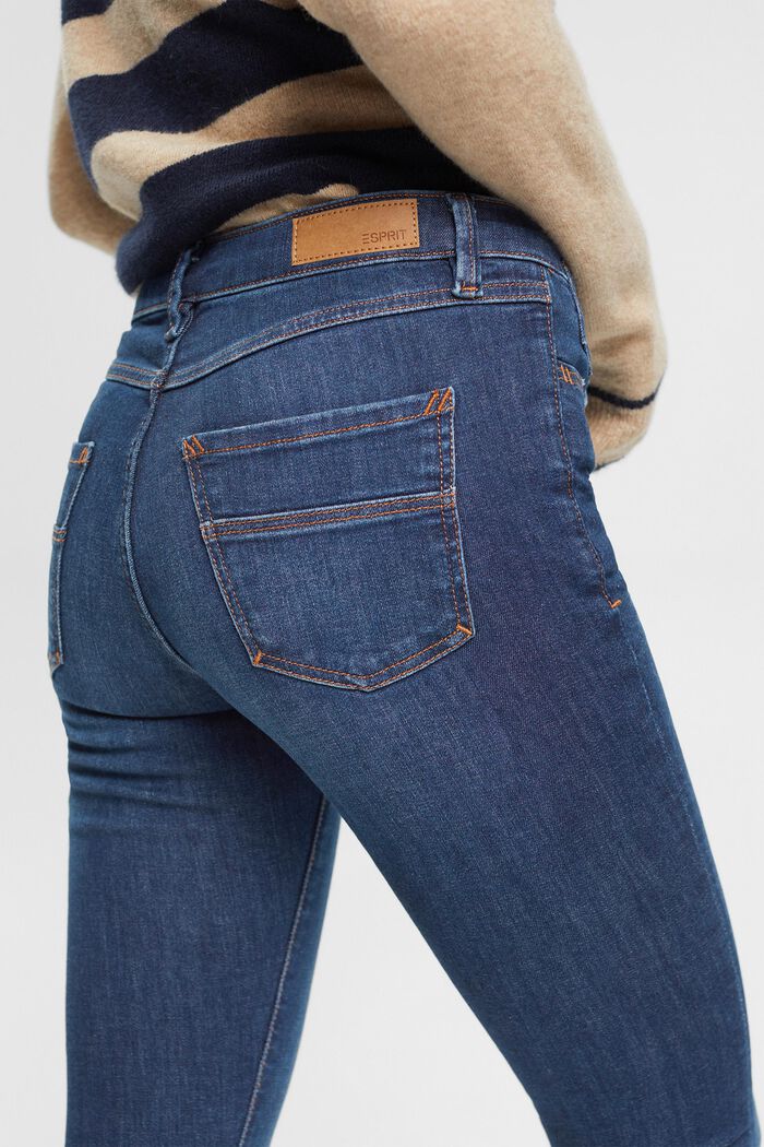 Stretch-Jeans mit Skinny-Fit, BLUE DARK WASHED, detail image number 4
