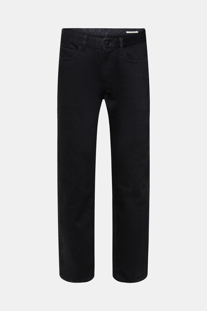 Jeans mit geradem Bein aus nachhaltiger Baumwolle, BLACK DARK WASHED, detail image number 7