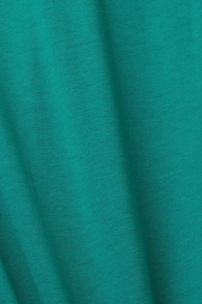 T-shirt en coton durable à logo, EMERALD GREEN, detail image number 5