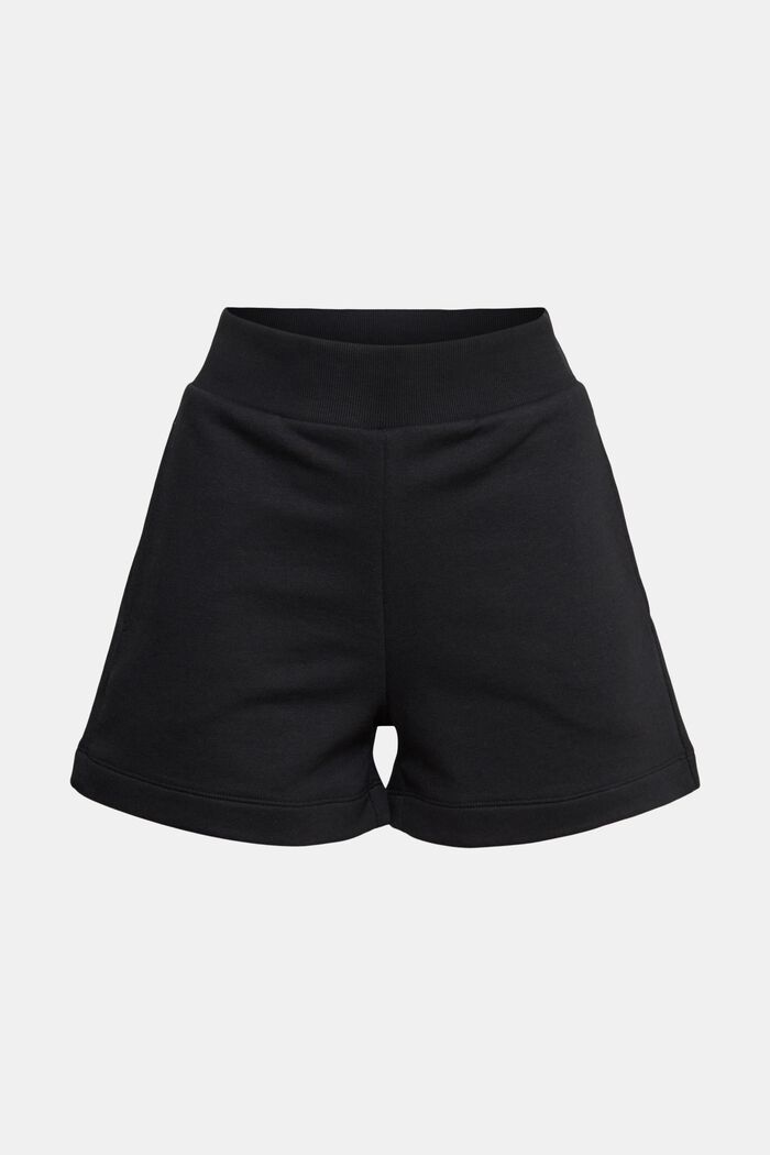 Recycelt: Shorts aus Sweat, BLACK, overview