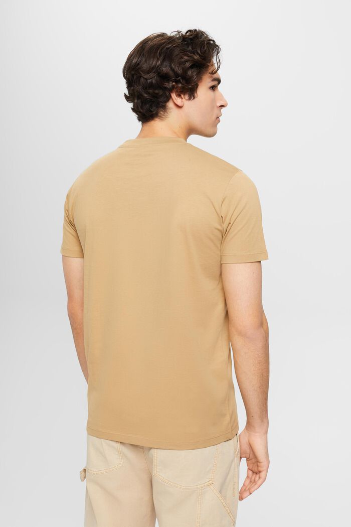 T-shirt en jersey à col ras-du-cou, BEIGE, detail image number 3