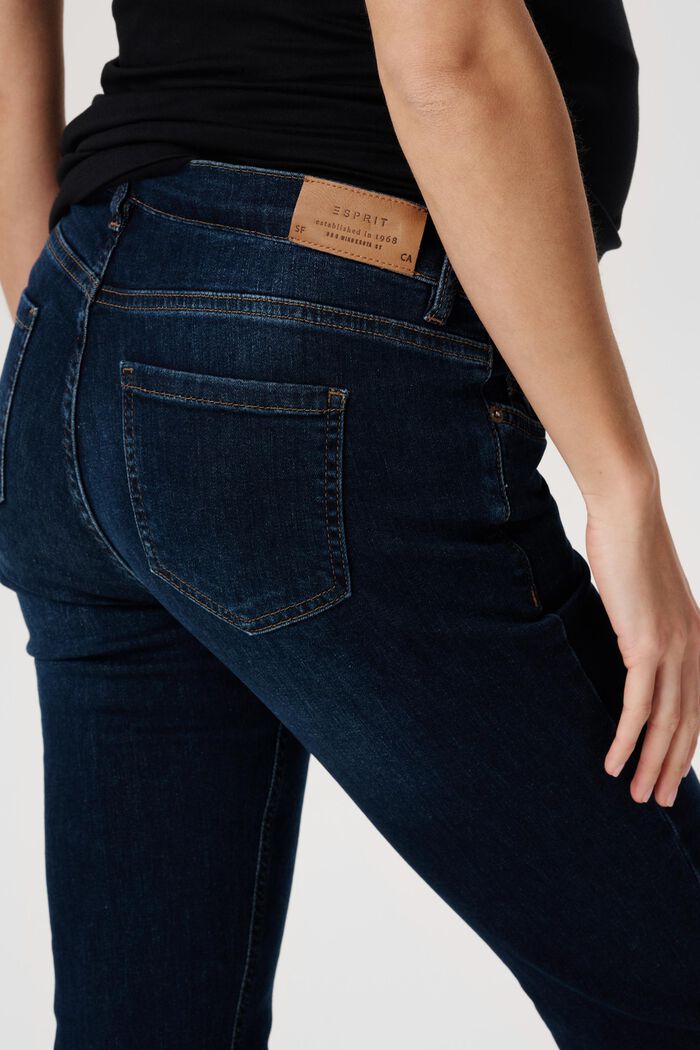 Stretch-Jeans mit Überbauchbund, DARK WASHED, detail image number 1