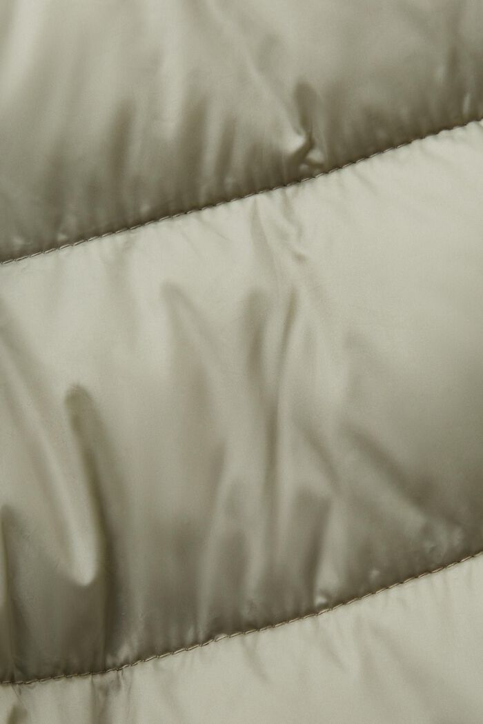Recyclé : le manteau matelassé à capuche, DUSTY GREEN, detail image number 6