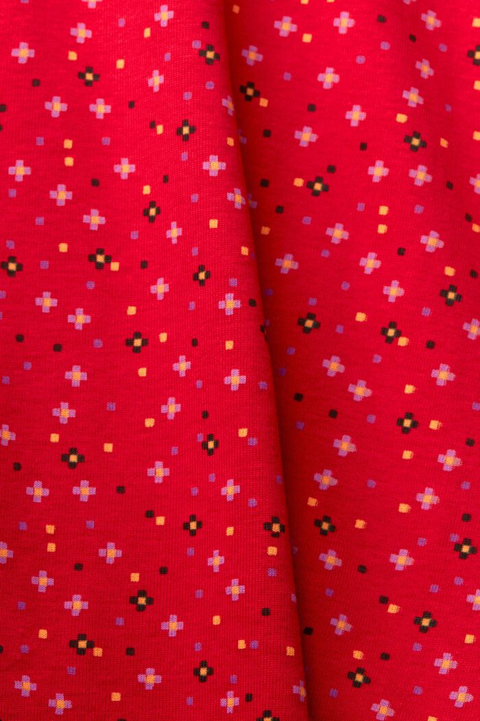 T-shirt à manches longues animé d’un motif, 100 % coton, DARK RED, detail image number 1