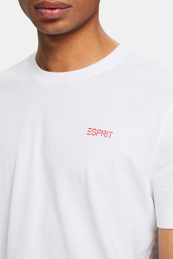 T-shirt en coton à logo, WHITE, detail image number 3