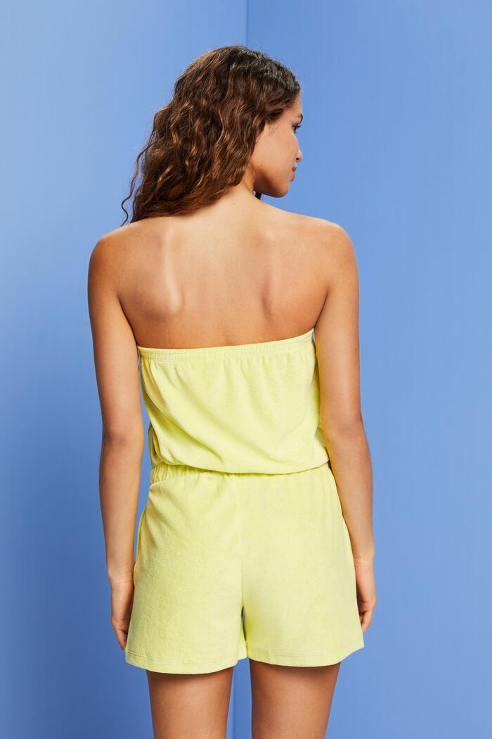 Recycelt: Strand-Jumpsuit aus Frottee, LIME YELLOW, detail image number 2