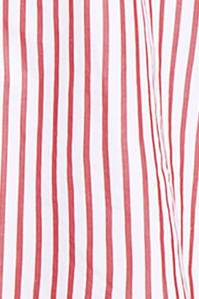 Gestreiftes Hemd aus Baumwoll-Popeline, DARK RED, detail image number 5