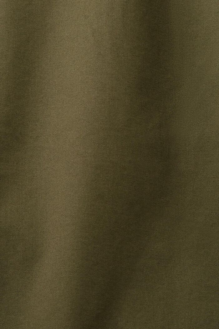Short de style chino en coton durable, DARK KHAKI, detail image number 6