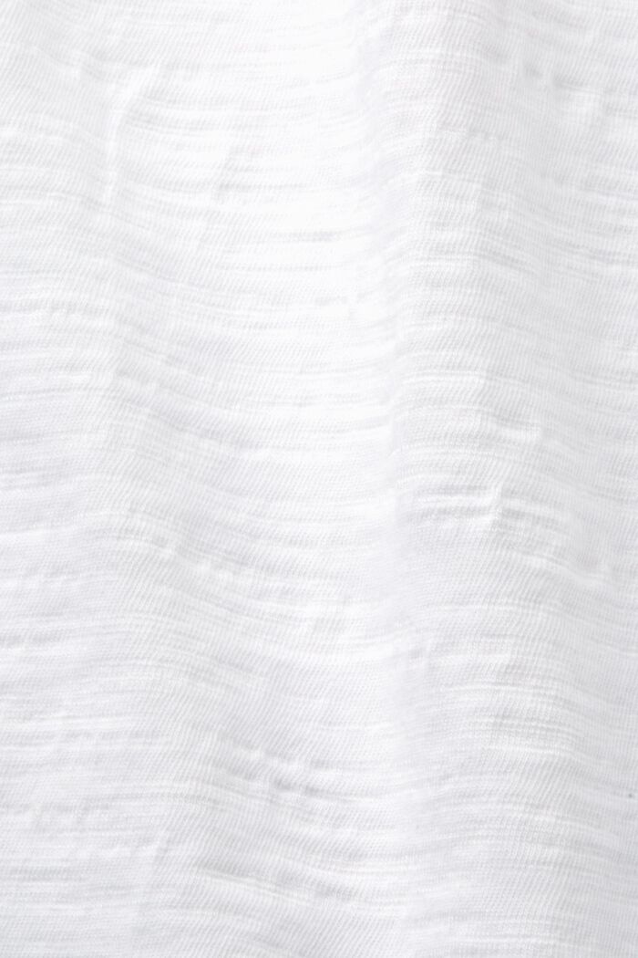 Haut en jersey à nervures et volants, WHITE, detail image number 4