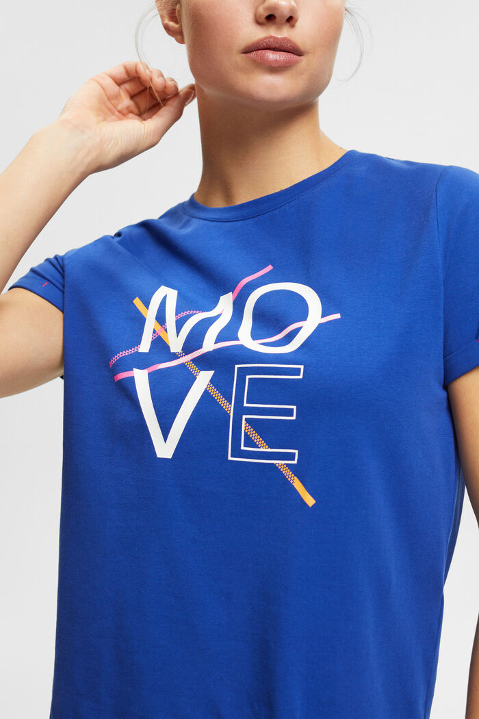 Sportives T-Shirt aus Baumwolle, BRIGHT BLUE, detail image number 2
