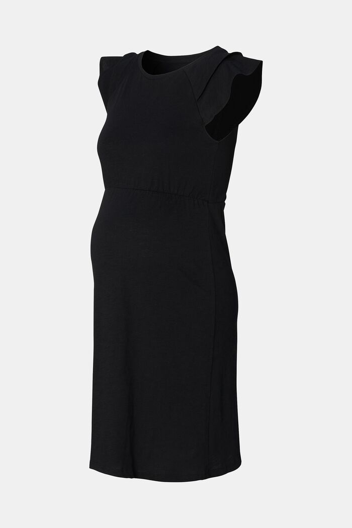 MATERNITY Jerseykleid mit Stillöffnung, DEEP BLACK, detail image number 4