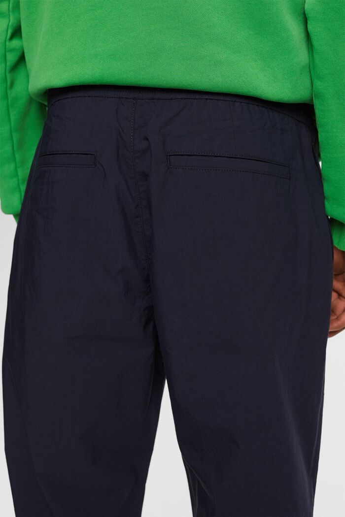 Pantalon à enfiler, coton mélangé, NAVY, detail image number 4