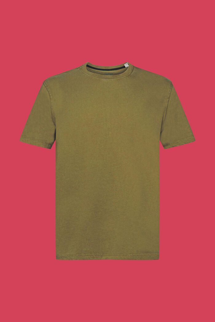 Jersey-T-Shirt, 100% Baumwolle, OLIVE, detail image number 5