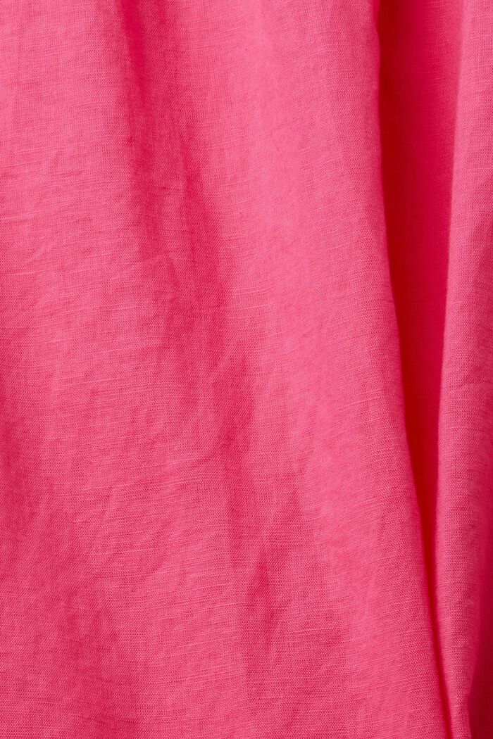 Ärmellos Bluse aus einem Leinenmix, PINK FUCHSIA, detail image number 5