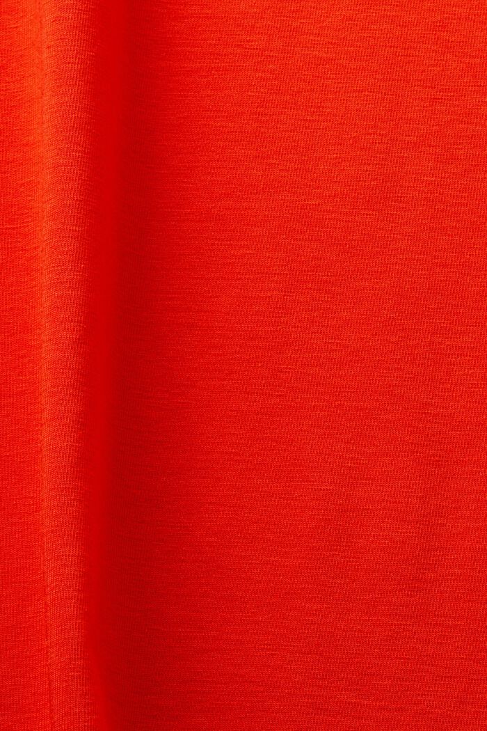 Jersey-T-Shirt mit Stehkragen, RED, detail image number 5