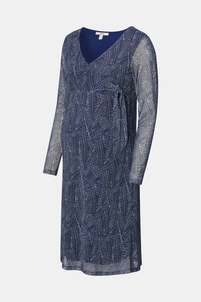MATERNITY Mini-robe à effet cache-cœur, DARK BLUE, detail image number 5