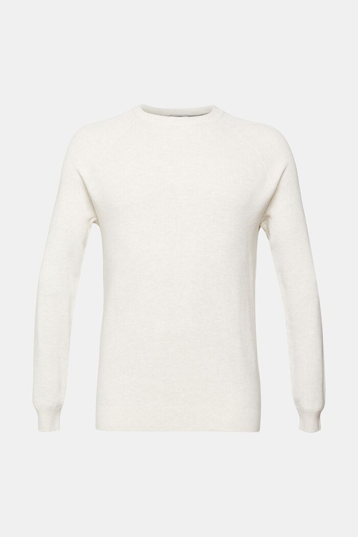 Pull ras-du-cou, 100 % coton, OFF WHITE, detail image number 5