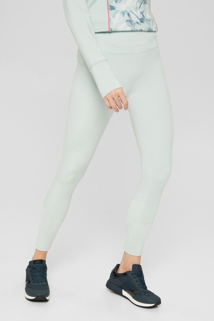 Recycelt: Stretch-Leggings mit E-Dry, PASTEL GREEN, detail image number 0