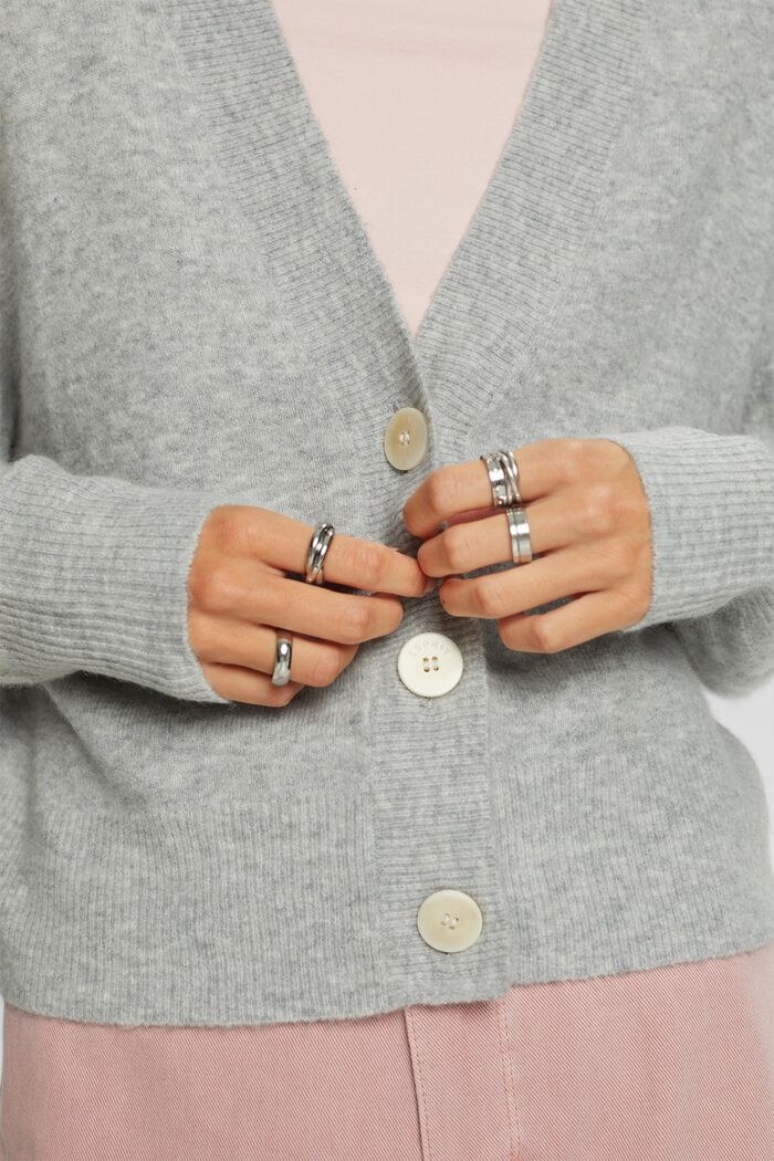 Sweaters cardigan, LIGHT GREY, detail image number 2