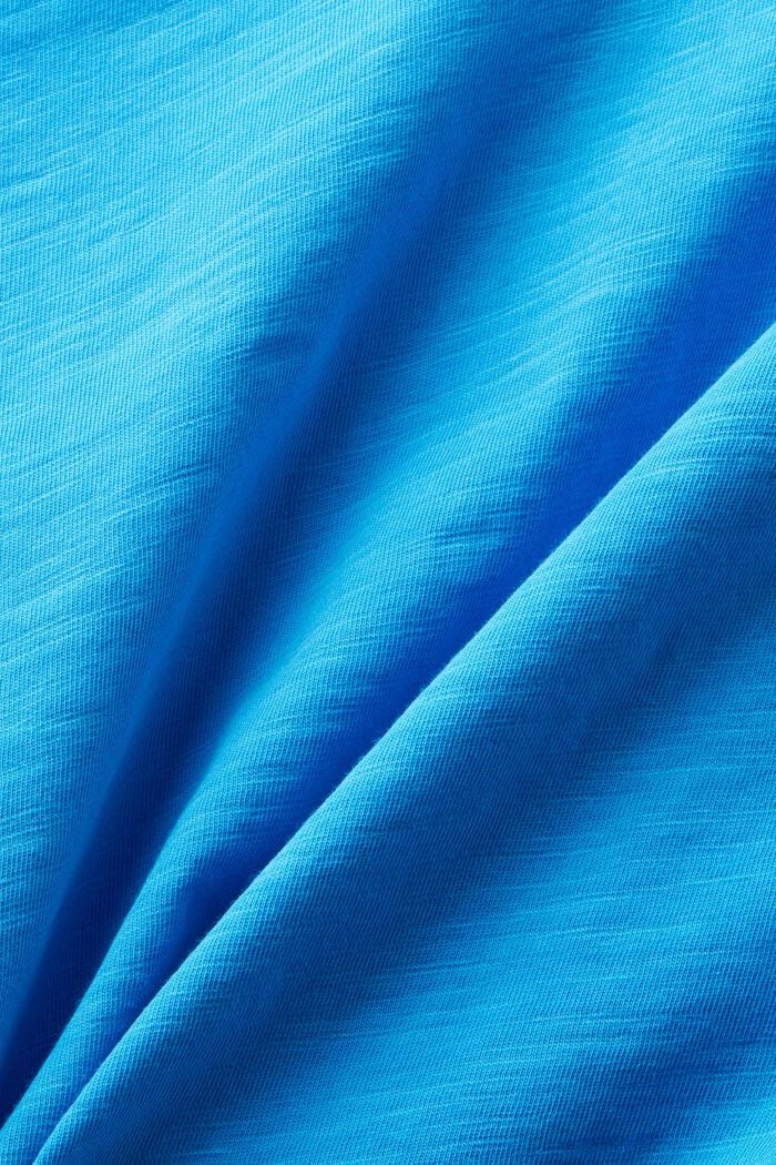 T-shirt en jersey à encolure en V, BLUE, detail image number 5