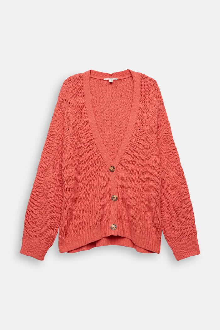 Cardigan CURVY, CORAL, overview